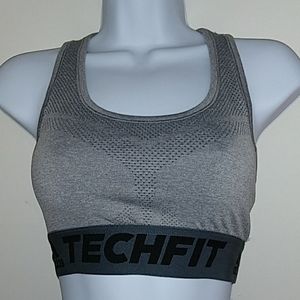 Adidas Women's Techfit Sports Bra Silver/Gray Med